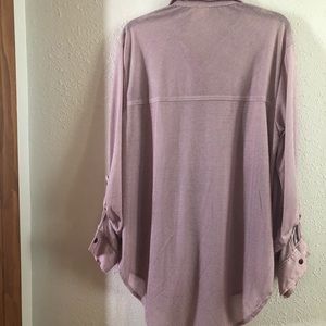 Red striped button down shirt